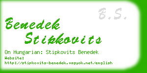 benedek stipkovits business card